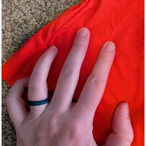 Time & Tru Swim Skirt 1X Women's Orange Knotted Front Pull On Stretch Summer - Picture 9 of 9